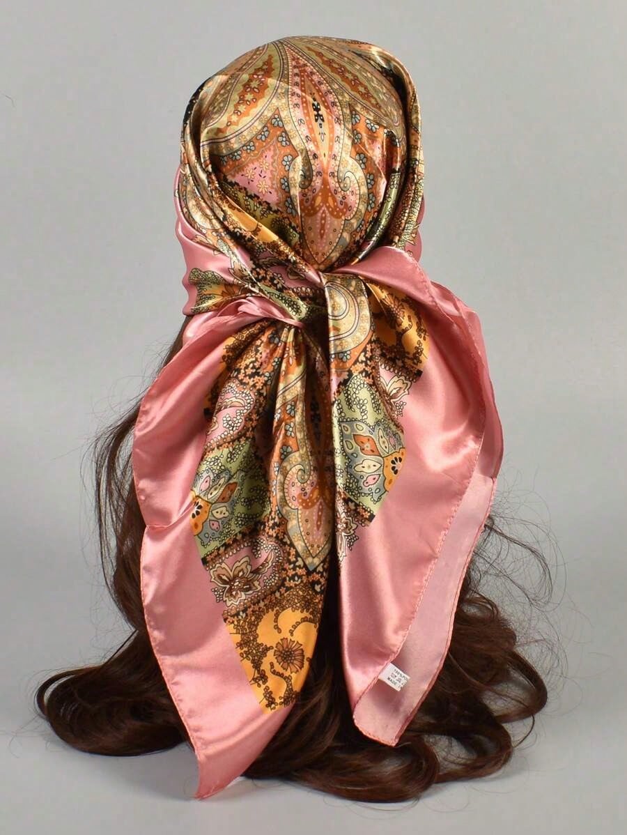 Face Scarf Mask - 1 adet Kadın Çok Renkli Paisley