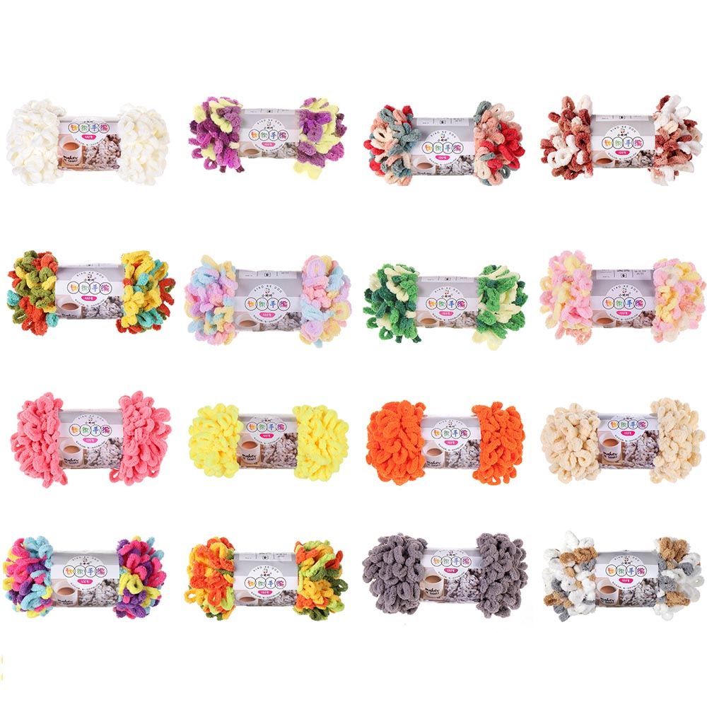 Woven Scarf Blanket - 100g/Rulo Parmak Döngülü İplik Şişkin Yumuşak
