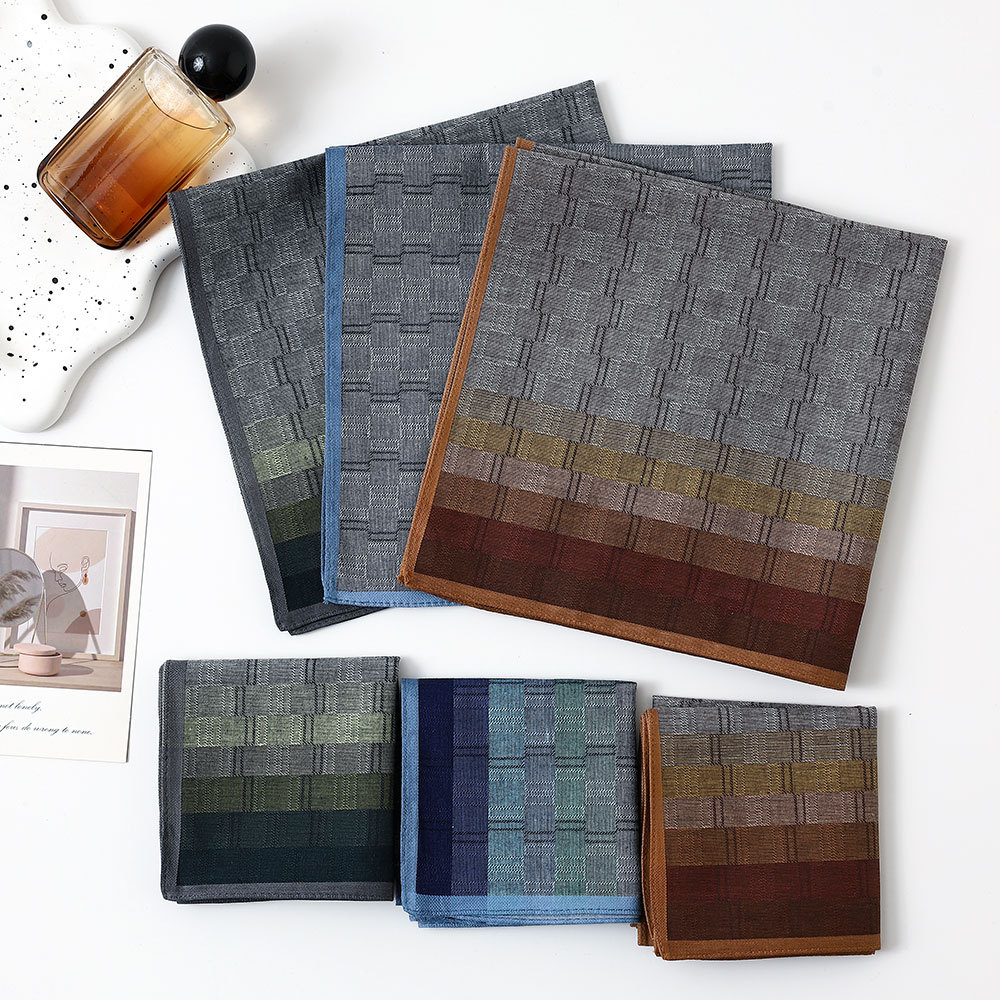 Handkerchief Cotton Men - Erkek Pamuk İplik Boyalı Kontrast Renkli