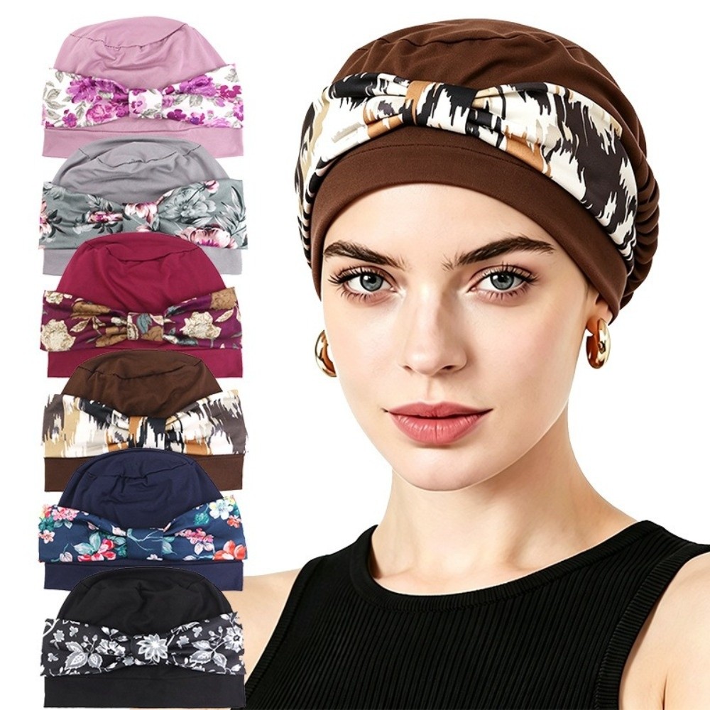 Bow Tie Pre Tied - Yumuşak Elastik Önceden Bağlanmış Türban Şapka