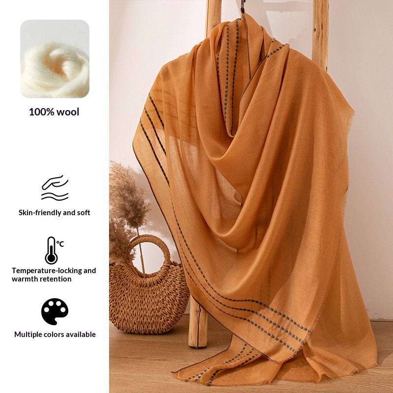 Pashmina Wrap Large - %100 Yün Eşarp Ultra Yumuşak Büyük