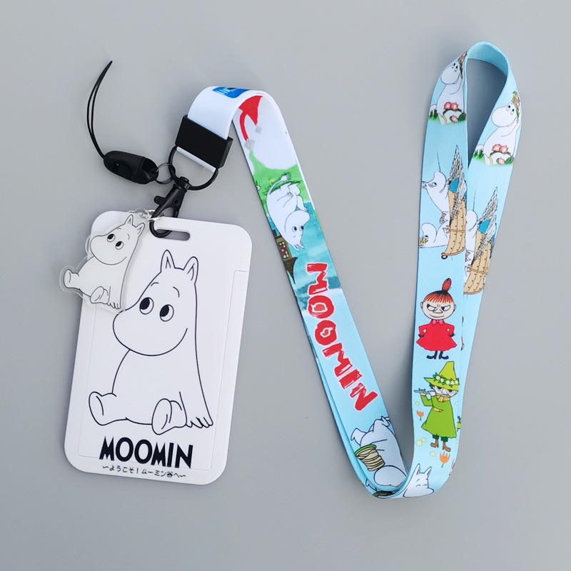 Lanyard Badge Holder - Çizgi Film Moominler Sert Kart Tutucu
