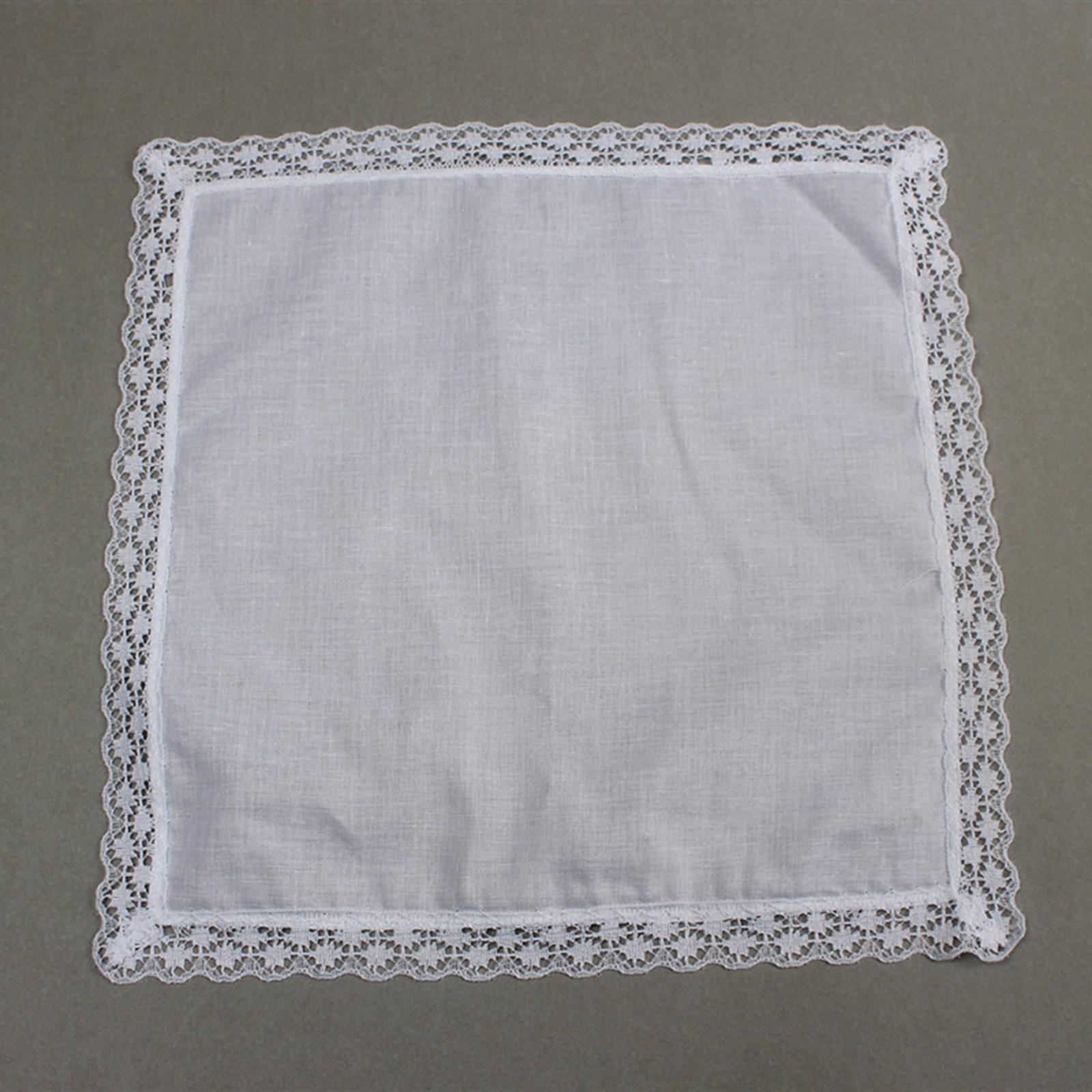 6 adet Saf Beyaz Dantel Mendil - Handkerchief Cotton Men incelemesi ve fiyatı
