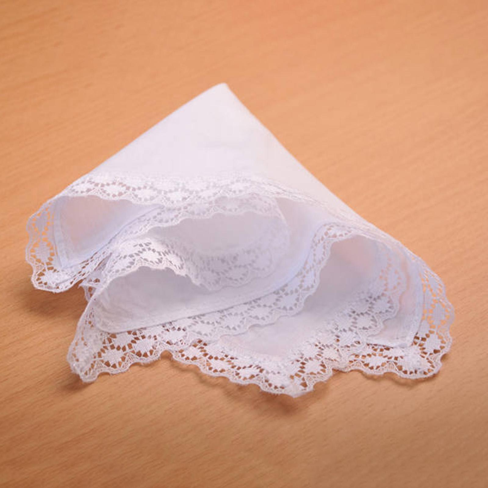 6 adet Saf Beyaz Dantel Mendil - Handkerchief Cotton Men incelemesi ve fiyatı