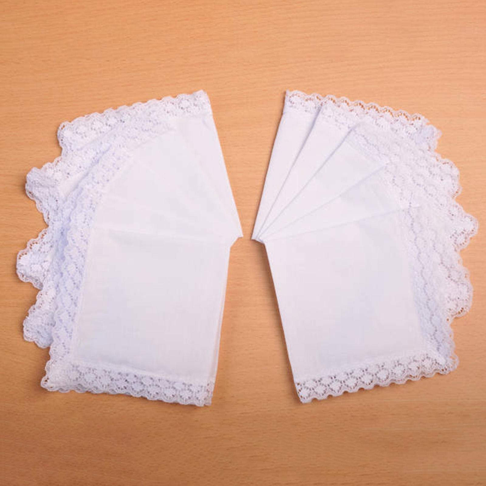 6 adet Saf Beyaz Dantel Mendil - Handkerchief Cotton Men incelemesi ve fiyatı