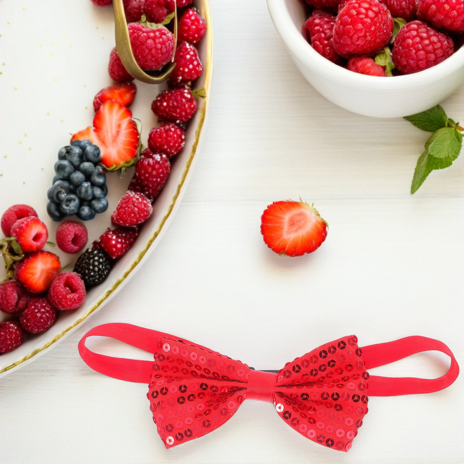10 Adet Kırmızı Pullu Papyon Ç - Bow Tie Pre Tied incelemesi ve fiyatı