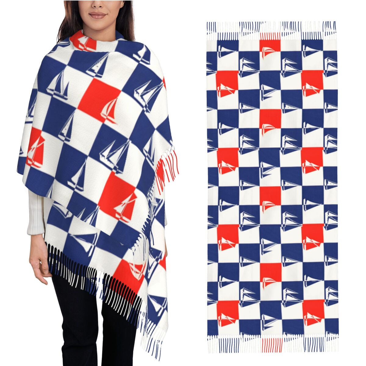 Yelkenli Gemi Okyanus Eşarpı S - Pashmina Wrap Large incelemesi ve fiyatı