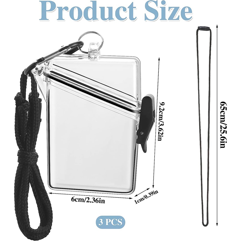 3'lü Paket Su Geçirmez Kimlik  - Lanyard Badge Holder incelemesi ve fiyatı
