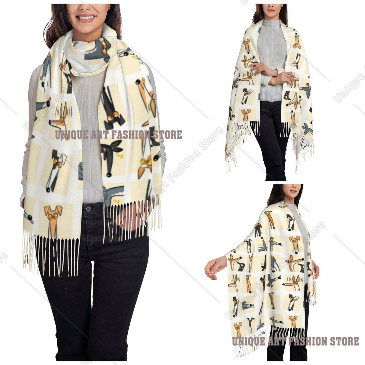 Kadın Püsküllü Eşarp Başörtüsü - Pashmina Wrap Large incelemesi ve fiyatı