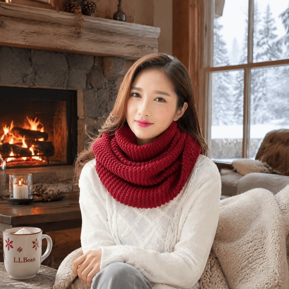 Sıcak Düz Renk Sonsuz Döngü Eş - Infinity Scarf Knit incelemesi ve fiyatı