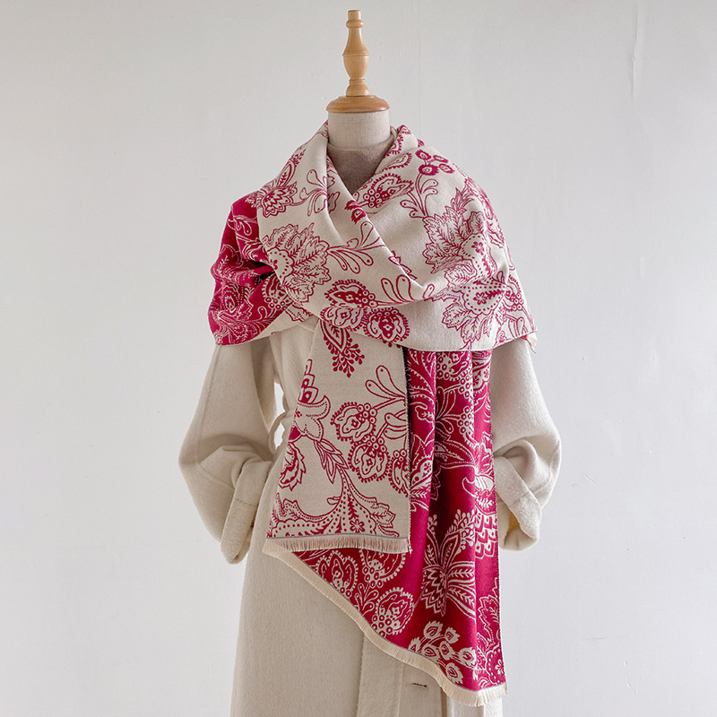 Kadın Eşarbı Paisley Çiçekli Ç - Pashmina Wrap Large incelemesi ve fiyatı