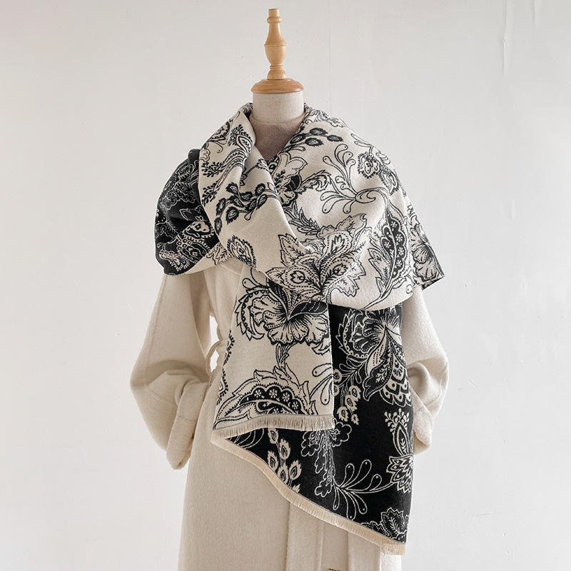 Kadın Eşarbı Paisley Çiçekli Ç - Pashmina Wrap Large incelemesi ve fiyatı